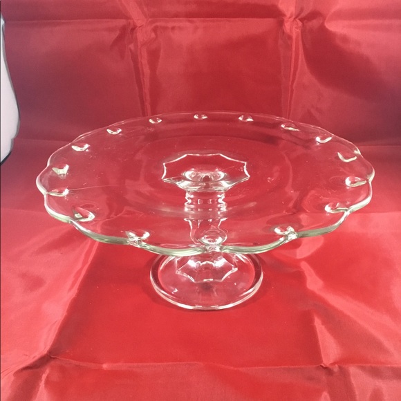 Vintage 11” Glass Cake Stand